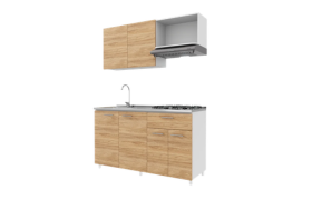 Cocina Integral 1.50 Metros con Mesón en Acero Inoxidable